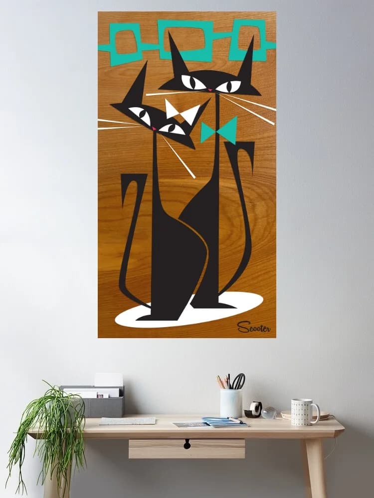 Art Scooter Double Trouble Canvas POSTER ,Home Decor Wall art painting