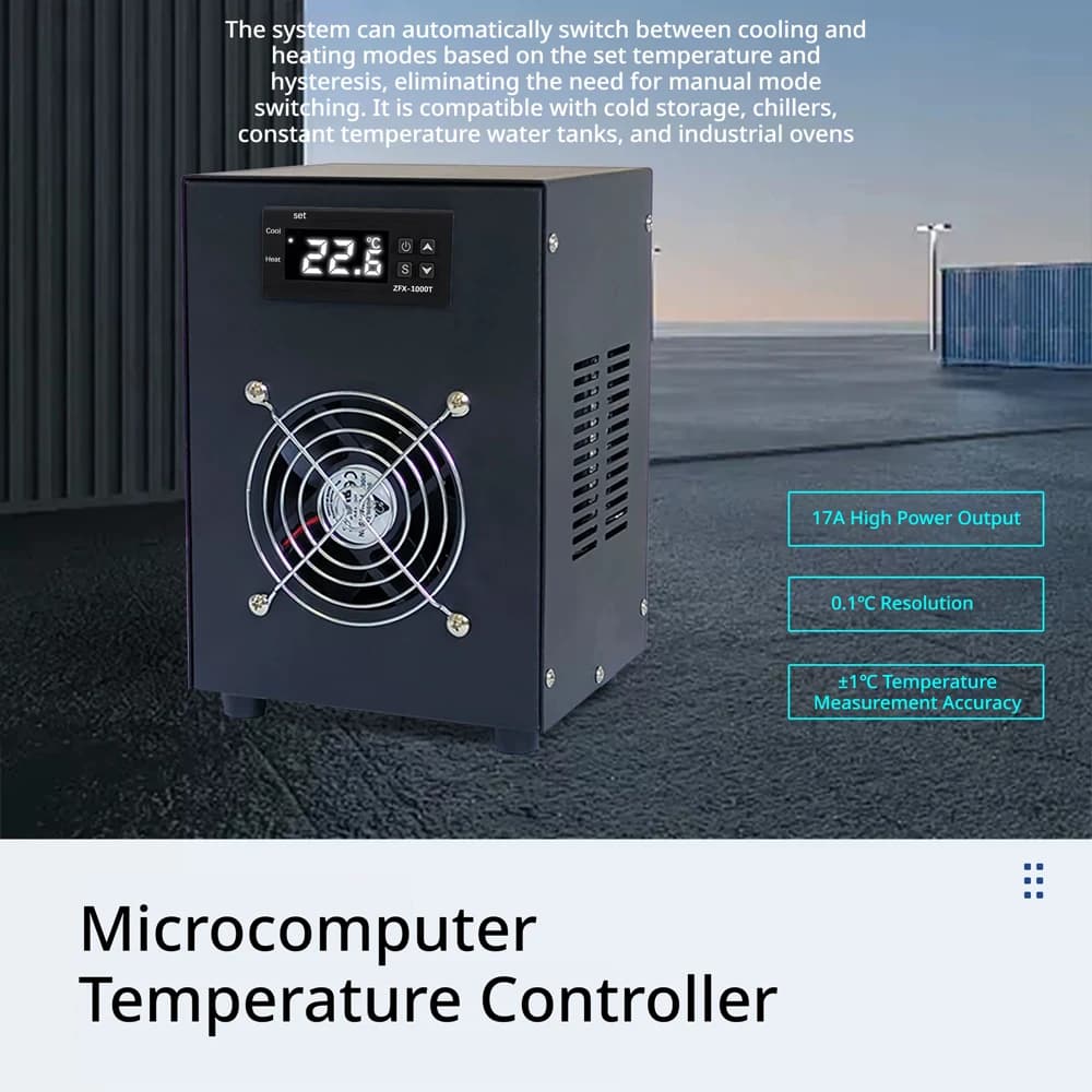 Digital Thermostat Heating Cooling Dual Mode Temperature Controller -50℃~99℃ 0.1℃ Resolution NTC Sensor for Temperature Control