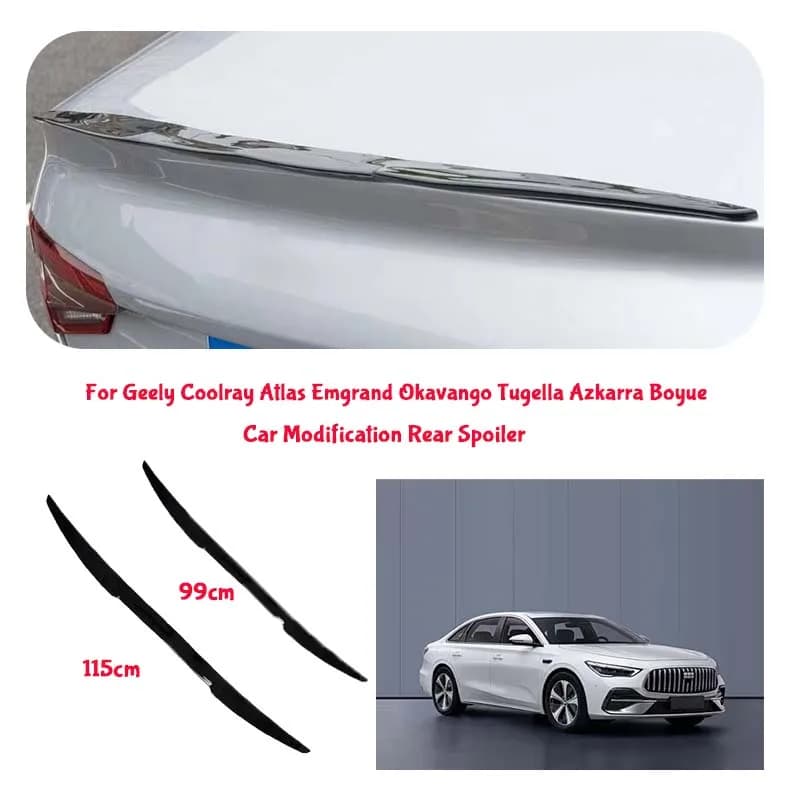 For Geely PVC Material Car Special Tail Wing Punch-Free Integrated Paste Auto Spoiler car wing