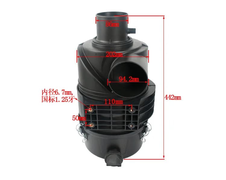 Jac/HL/TCM 5-7T GasolineS Forklift Engine Parts Air Filter Housing, Part Number 0006284-D1