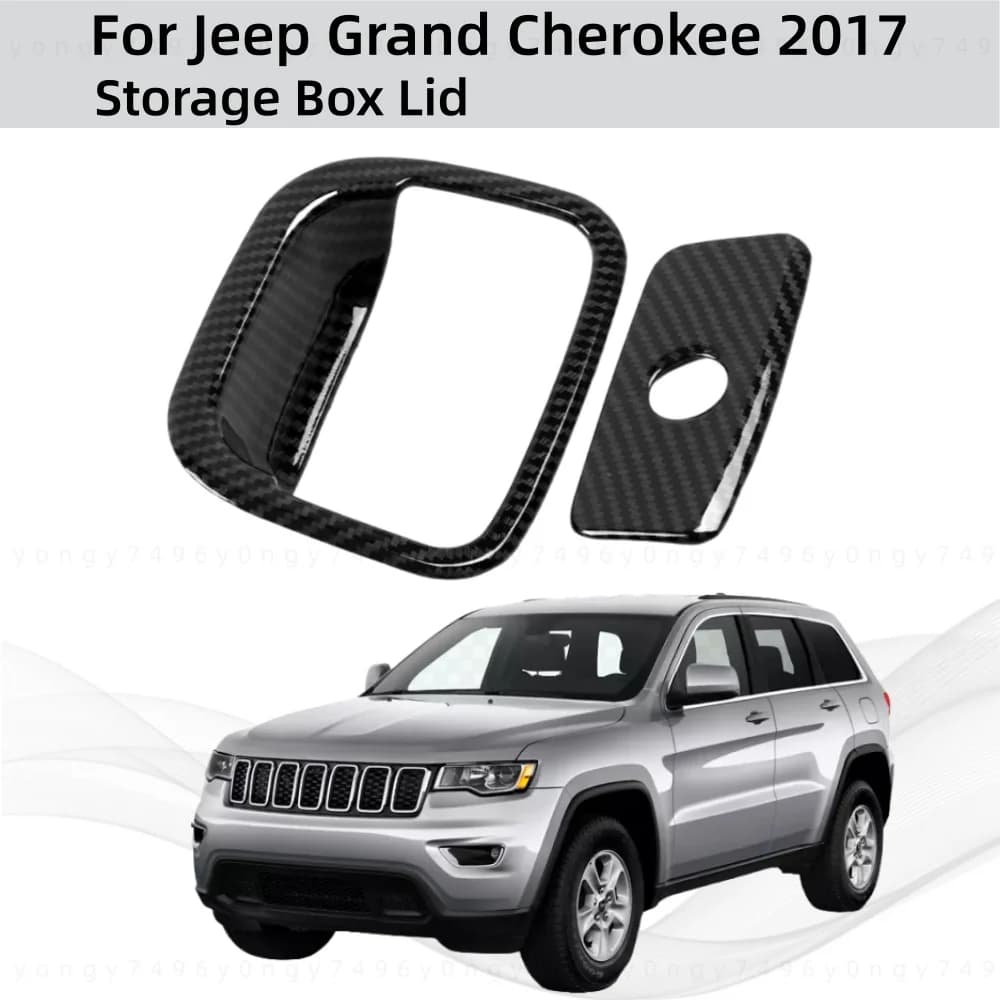 Car Upgrade Stickers Styling Carbon Fiber Storage Box Lid For Jeep Grand Cherokee 2017 Modification Decoration Accessories
