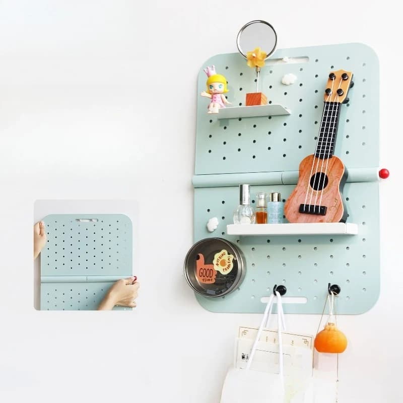 Creative countertop storage metal display rack, desktop hole board rack