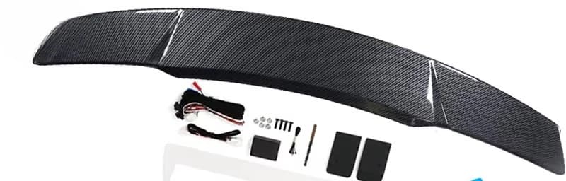 for Carbon Fiber ABS Brake Light Electric Universal Rear Car Spoiler for Sedan Aleron Del Coche Rear Trunk Boot Car Wing Spoiler