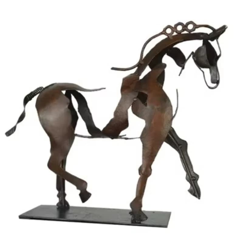 Metal Horse Sculpture Desktop Office Decoration Gifts Handmade Home Decor Housewarming Gift