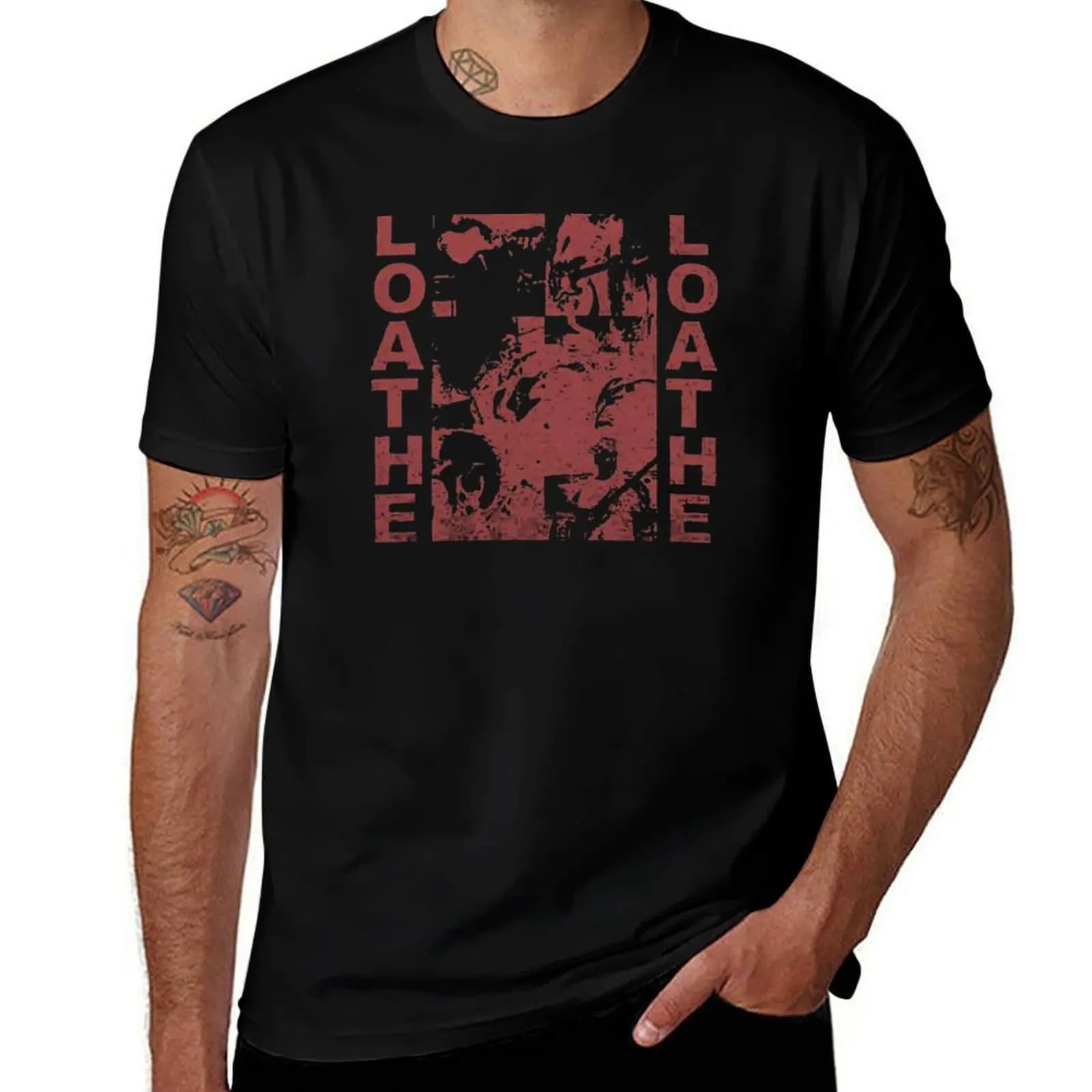 LOATHE T-Shirt Casual Loose Daily Wear T-Shirt