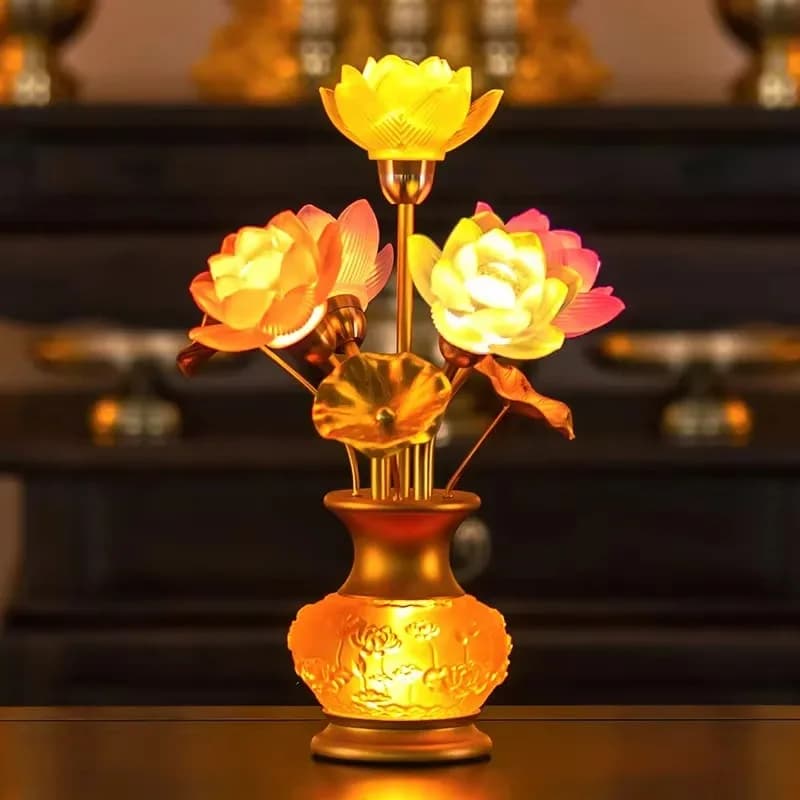 Lotus Buddha Front Ornament Buddhist Hall Household Sacrifice Guanyin Glazed Buddha Ornament