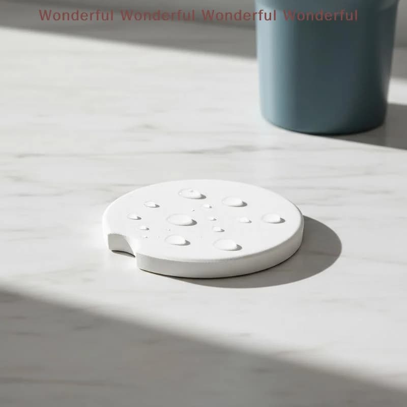 Absorbent Ceramic Cup Holder Coasters for Cars 2Pcs Heat Resistant Non Slip for Vehicles Home Office Versatile Usage