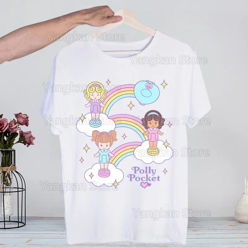 Polly Pocket T Shirt Men New Casual Short Sleeve Tshirt Homme Manga Unisex T-shirt Tees