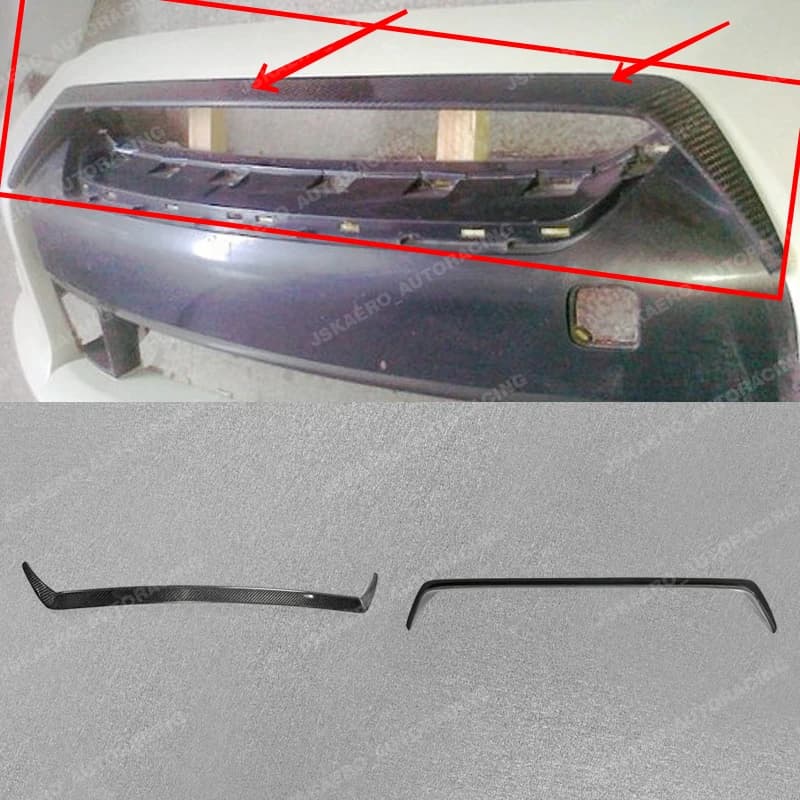 For Nissan 08-11 GTR R35 Carbon Fiber Front Bumper Grill Nose Lip stick on type car BodyKits