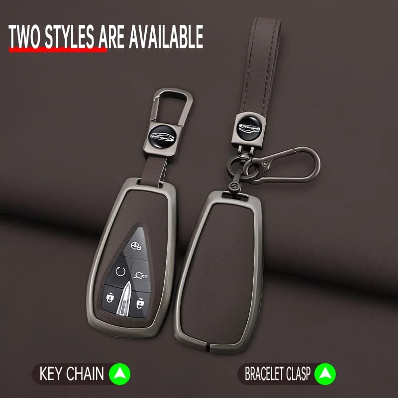Zinc Alloy For Changan Qiyuan A05 Key Sleeve Q05 A07 Full Package A06 Shell E07 Buckle Simple Alcantara Auto Interior Accessorie