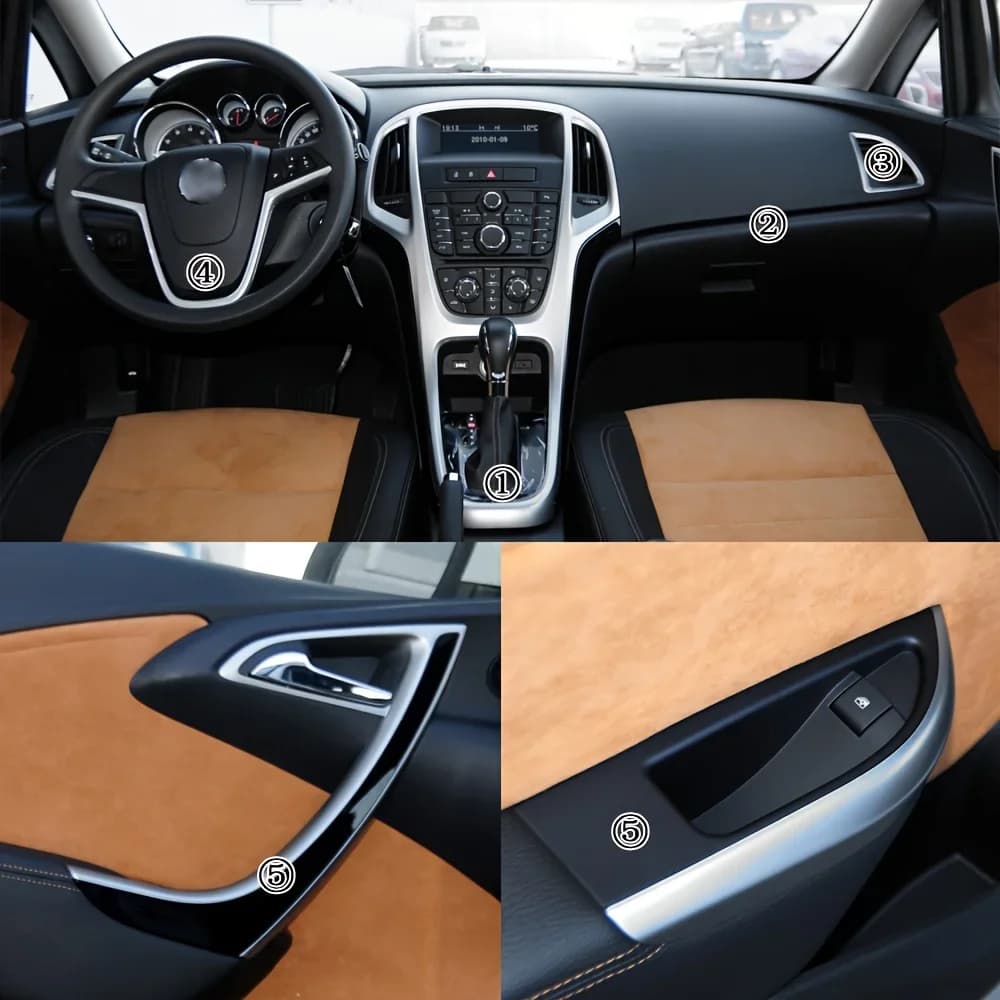 Carbon Fiber For Opel Astra 2010-2014 Car Film Interior Stickers Center Console Gear Dashboard Door Handle Lift Panel