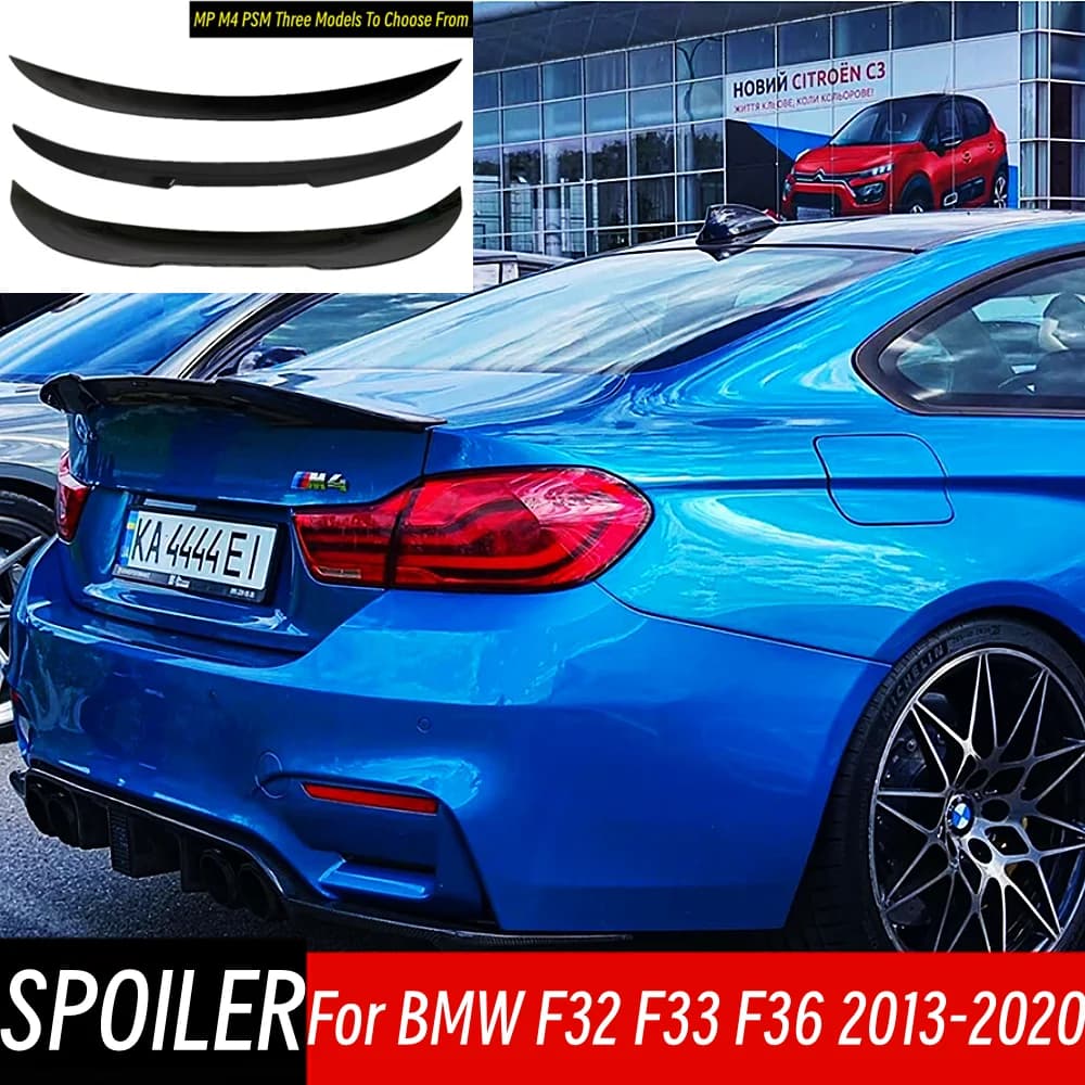 For 2013-2020 BMW 4 Series F32 F33 F36 420i 428i 435i MP PSM M4 Style Rear Trunk Lid Spoiler Wings Car Exterior Accessories Part