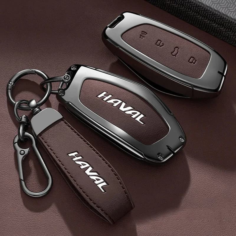 Zinc Alloy Car Key Case for HAVAL Menglong Hover H9 2025 2026 Keychain Remote Cover Shell Housing Ring Holder Fob Accessories