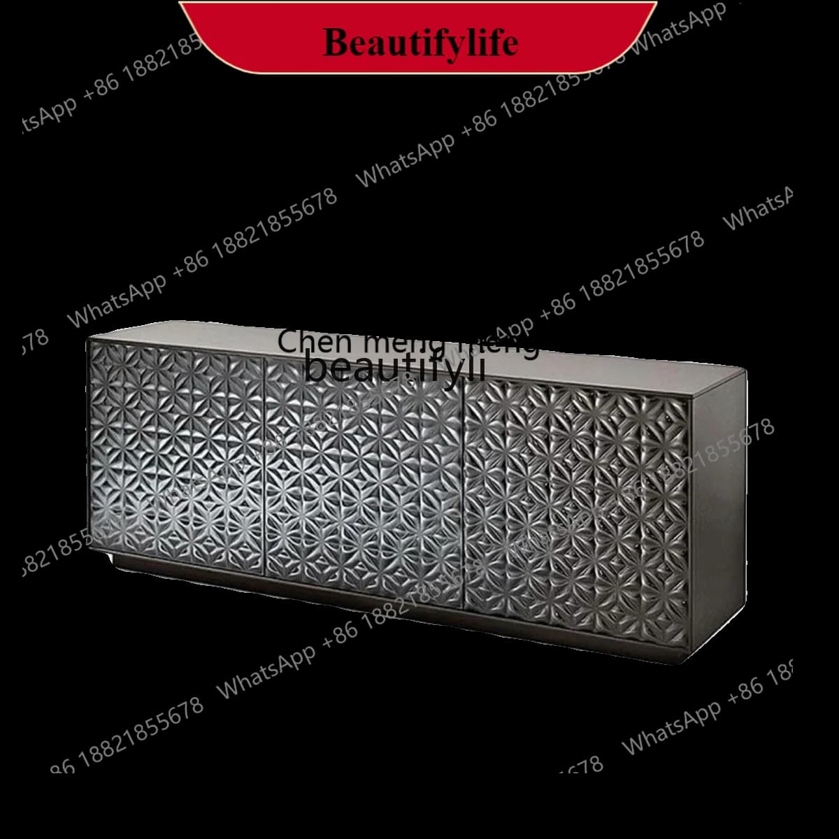 G153  Italian light luxury TV cabinet, postmodern simplicity in the living room, solid wood paint storage, high-end sense