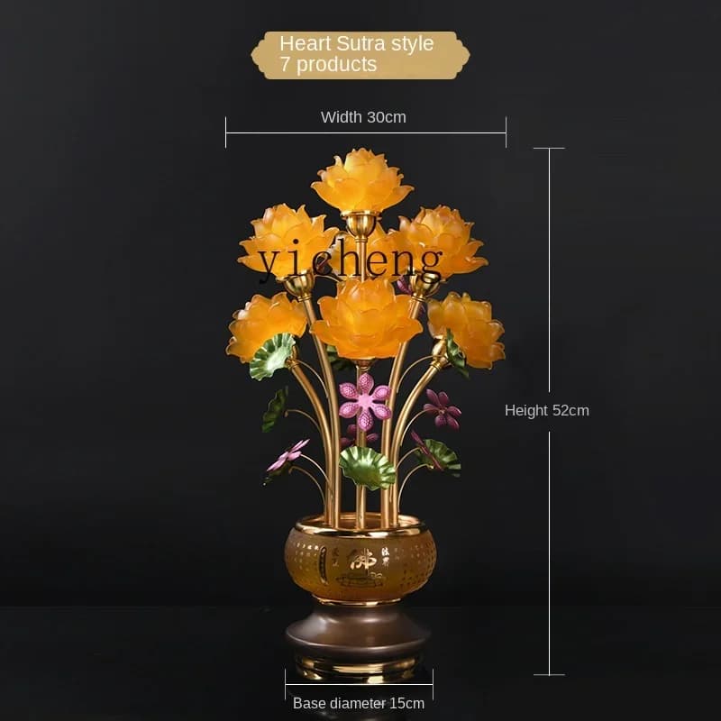 ZZc Lotus Ornaments Plug-in Buddha Front for Home Ornaments Buddhist Hall New