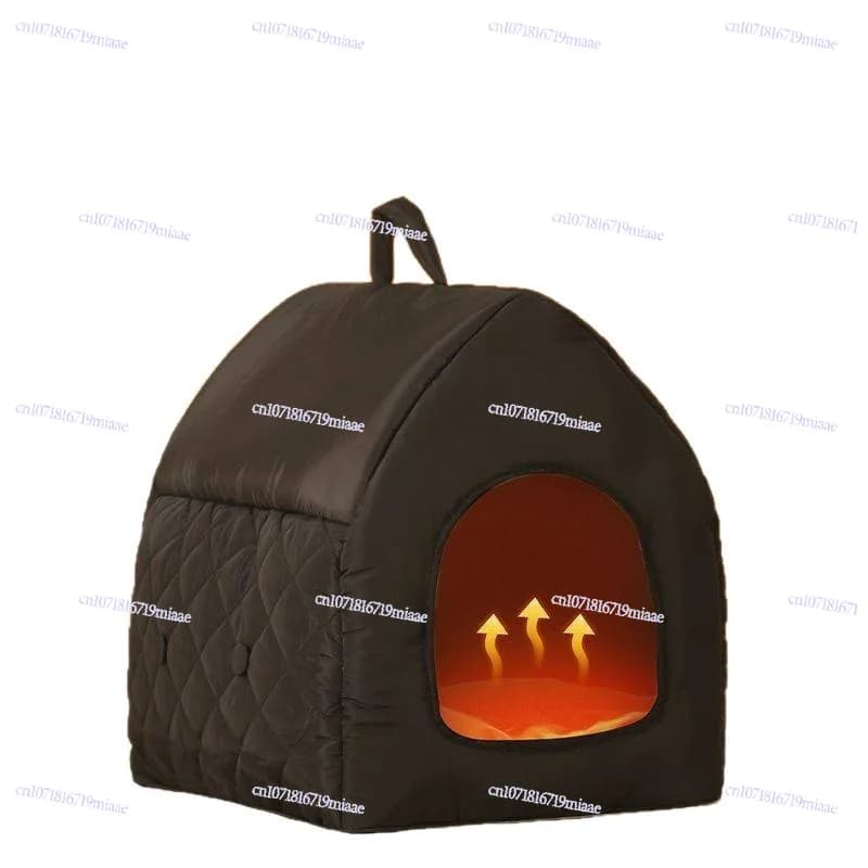 Winter indoor cat litter kennel foldable warm cat litter anti-scratch and anti-bite pet litter