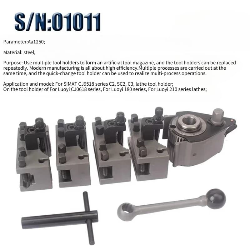 Quick Change Tool Post Lathe Machine S/N01011 S/N01012 S/N01013 S/N01014 S/N01015 S/N01017 Ab Tools Holder