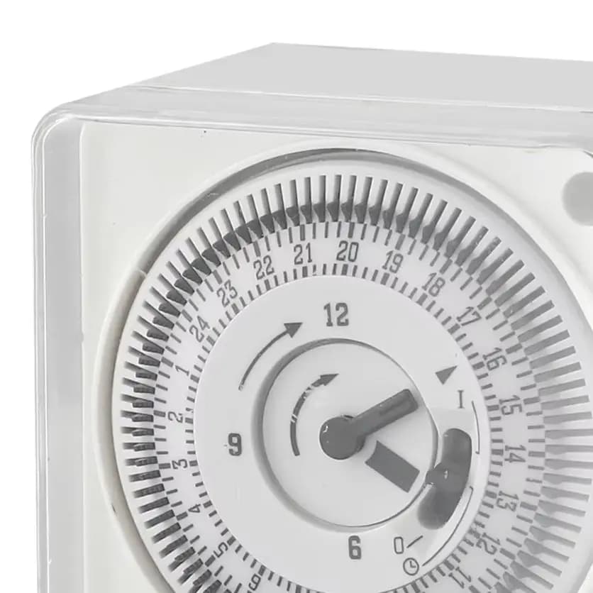 Mechanical Timer AC220V 24 Hour 15 Min For Dial For DIN Rail Kitchen Baking Substation Control Switch Gray SL-189