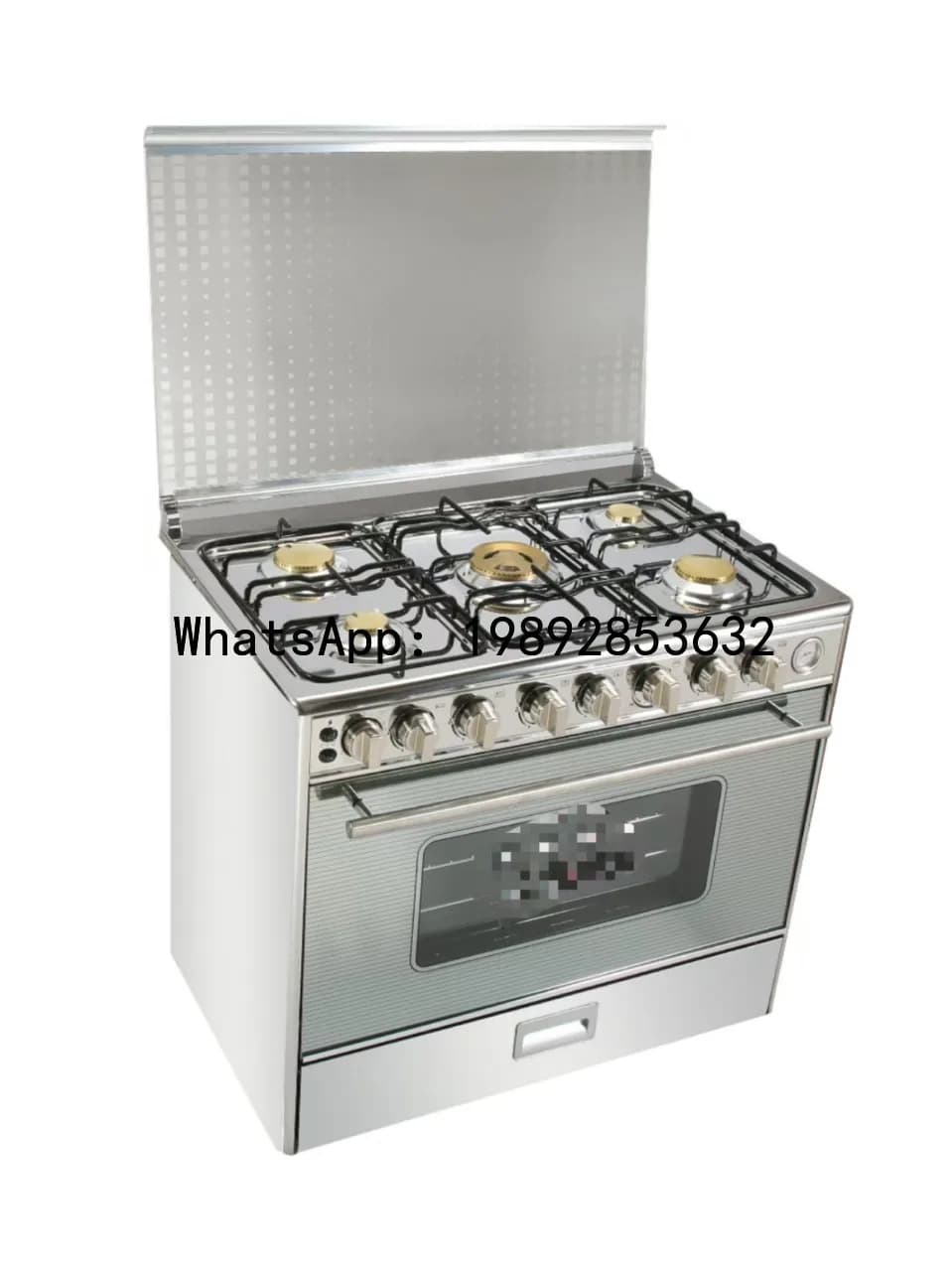 XL  900 Wide Five-Burner Gas Stove with Integrated Oven, Liquefied Gas Household Range, Freestanding Gas Oven