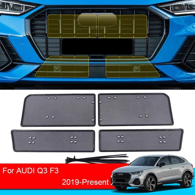 Car Insect-proof Air Inlet Protection Cover Airin Insert Net Vent Racing Grill Filter For AUDI Q3 F3 Sportback 2019-2025