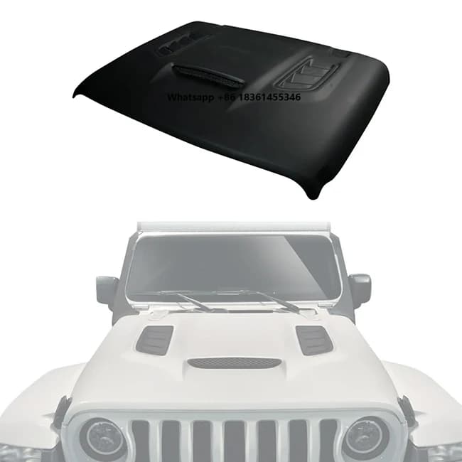 For  Wrangler JL Gladiator JT LUMA 4x4 Accessories Engine Hood Cover Bonnet Engine Protecter Steel 2018+