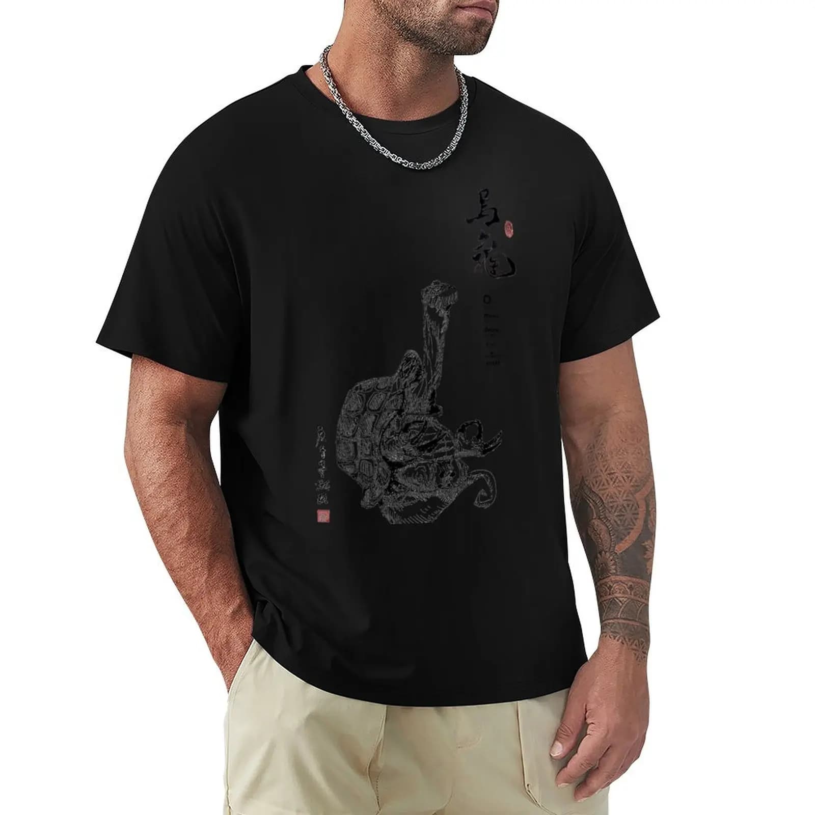 Master Oogway Meditating T-Shirt T-shirts man quick drying graphics mens vintage t shirts