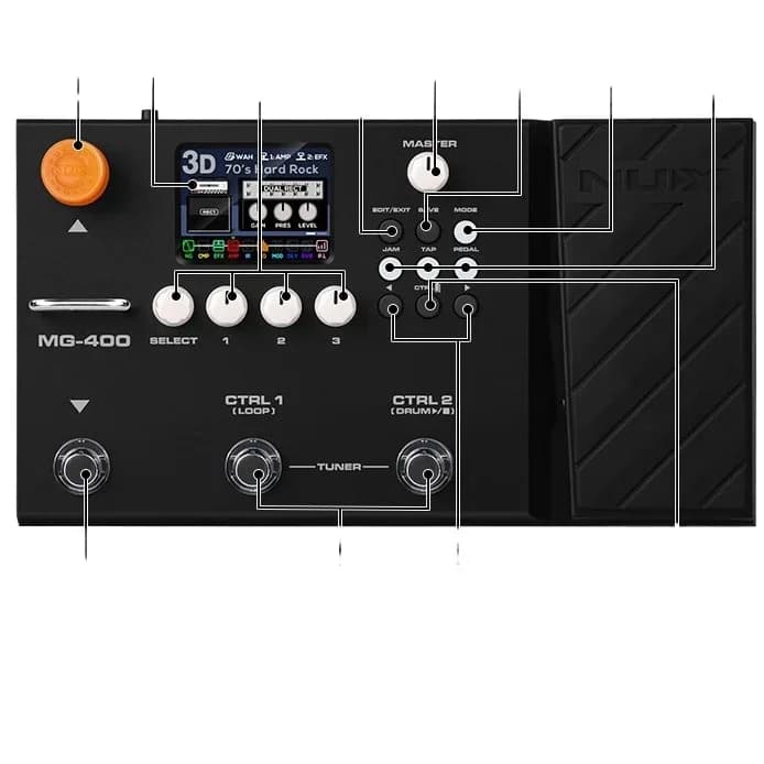 400 electric guitar bass speaker simulation drum machine sound card recording loop comprehensive effect