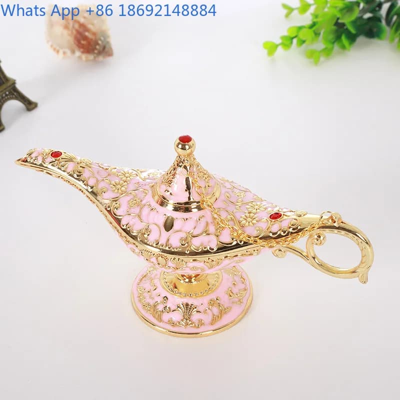 Aladdin's Magic Lamp Ornament Large Wishing Lamp Metal Home Decoration Housewarming Gift