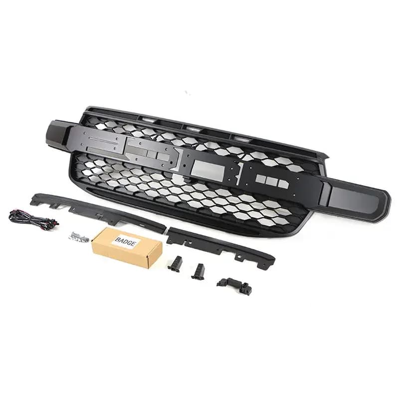 Hot Selling Car Grille Front Grille With Lights Fits For Ford Ranger Accessories For Ford Ranger Raptor Everest 2022 2023