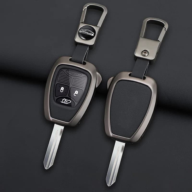 Zinc Alloy Car Key Case Cover For Jeep Wrangler Jk Commander Grand Cherokee Chrysler Pacifica Aspen 300 Dodge Caravan Accessorie