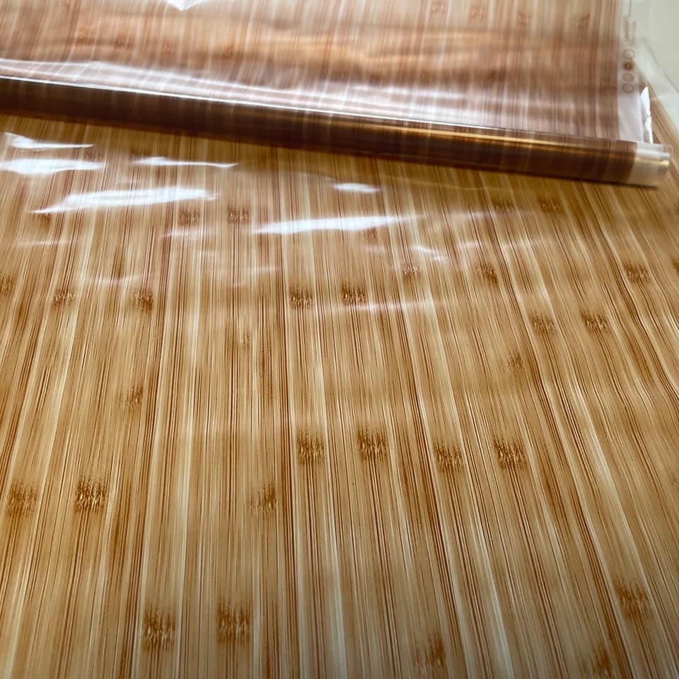 Yellow Bamboo Wood Grain Hydro Dip Film 0.5Mx2M - Water Transfer Vinyl for Car Interior Wrap, DIY Wood Effect Decal 136