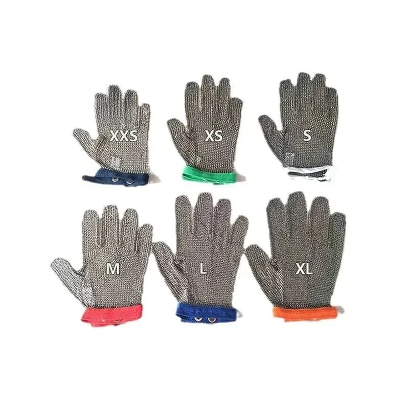 Five-finger stainless steel wire cut-proof gloves wear-resistant woodworking knife-proof gloves