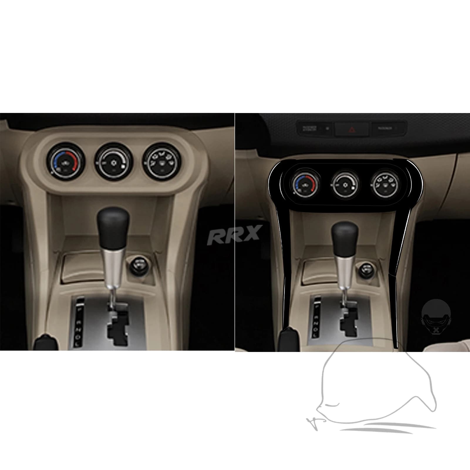 Carbon Fiber For Mitsubishi Lancer EVO 2008-2015 Car Center Console Panel Trim Customizable Car Sticker Interior Accessories