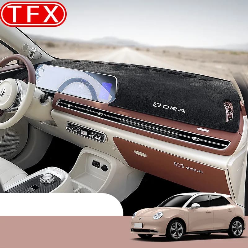 For ORA Funky Cat 2021-2023 Car Styling Dash Mat Dashmat Dashboard Cover Sun Shade Dash Board Cover Carpet Auto Accessories