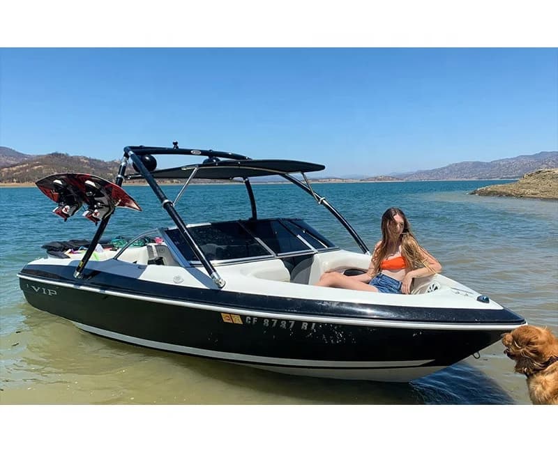 Liquid Boat Wakeboard Tower Black Powder Coated Fits Ocean Environment