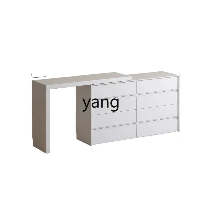LH  white cloud chest minimalist bedroom bedside retractable dresser integrated floor solid wood six chest