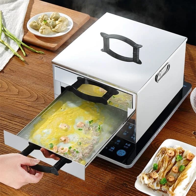 Rice flour machine, household small stainless steel small mini steaming plate tool