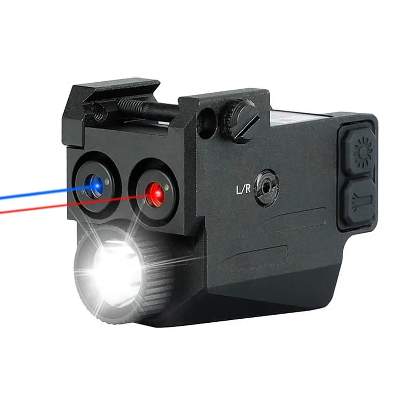Compact Mini 500lumen USB LED Flashlight with Tactical Red  and Green Combo Waterproof Lithium Battery Custom Logo