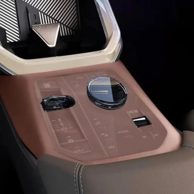 For BMW X3 G45 2025-2026 Silicone Red Car Central Control Gear Shift Button Protection Set Interior Car Accessories