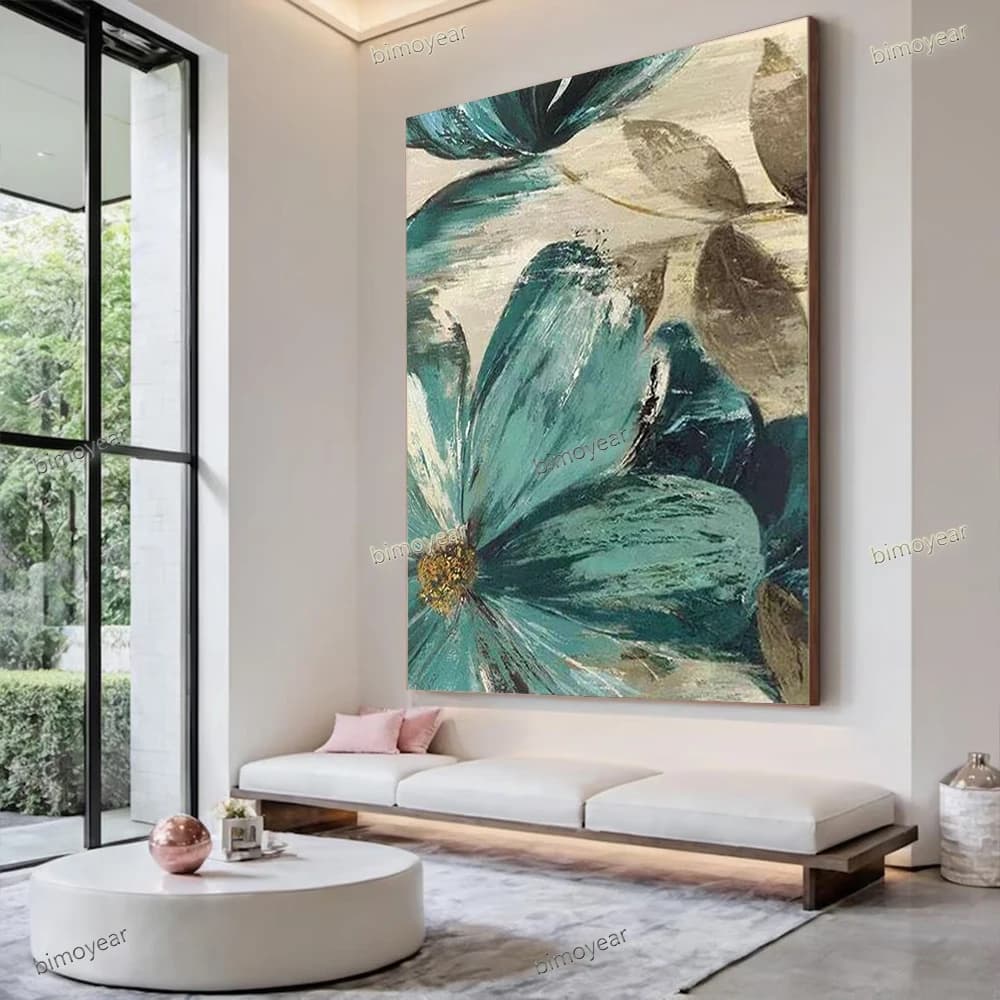 100% Hand Painted Abstract Oil Painting On Canvas Mural Wall Art Picture Beautiful Flowers Image Decor Home Living Room Bedroom
