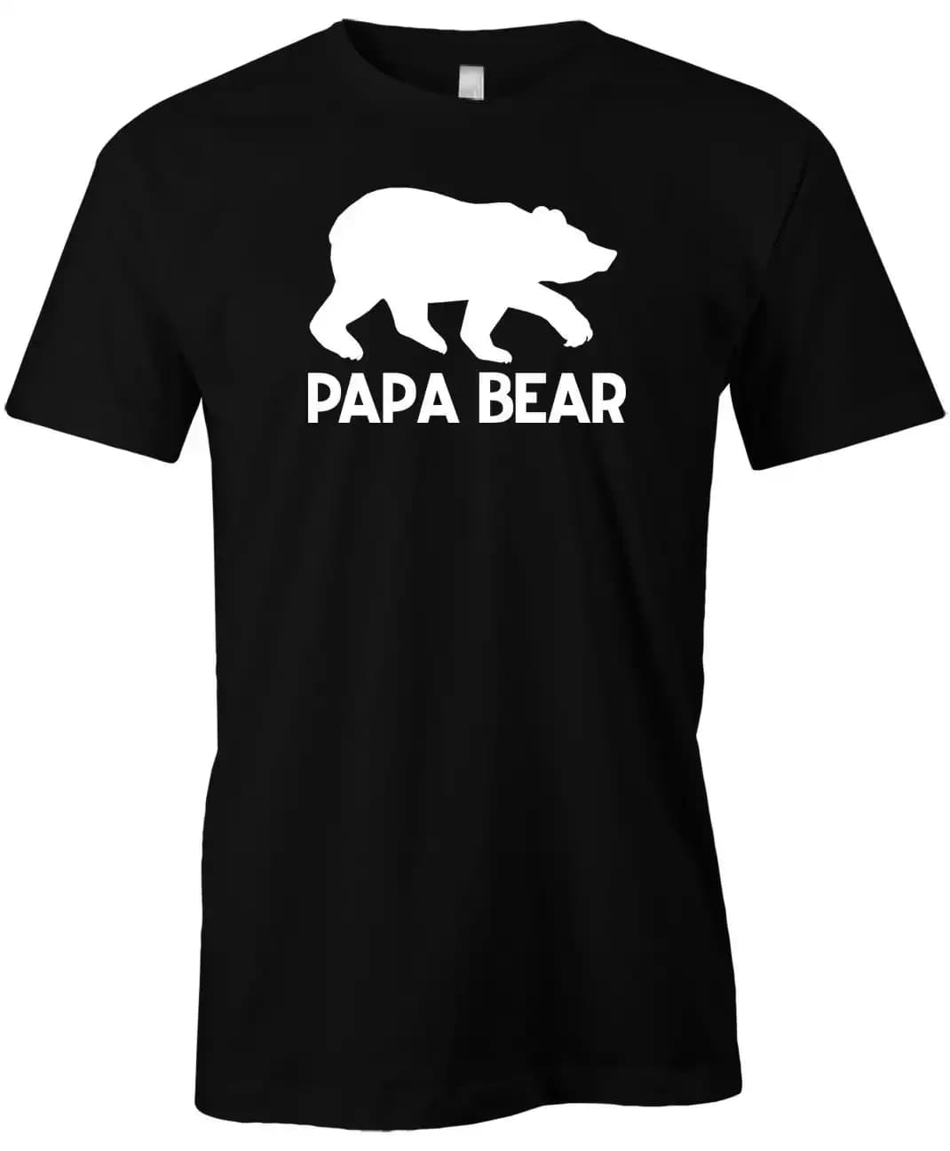 Funny Papa Bear Father's Day Gift T-Shirt. Summer Cotton Short Sleeve O-Neck Mens T Shirt New S-3XL