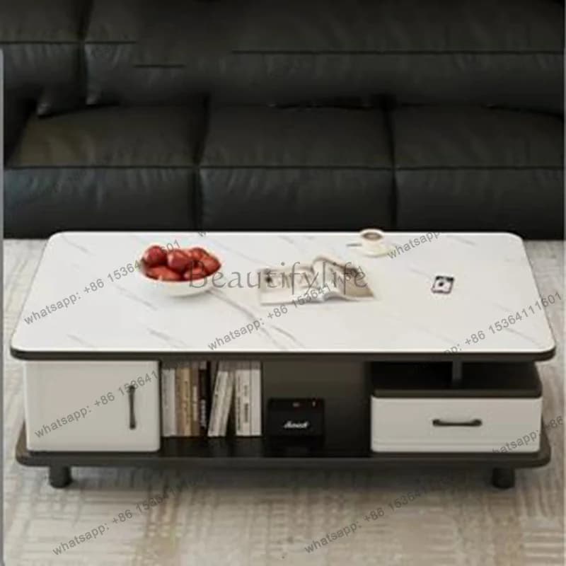 LSModern Living Coffee Table Luxury Designer Simple Clear Aesthetic Coffee Table Minimalist Unique Couchtisch Home Furniture