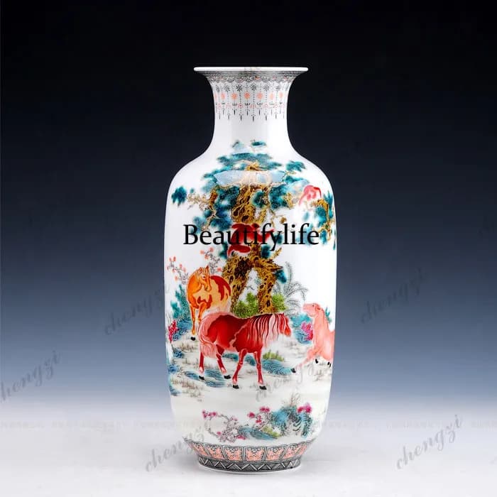 A68  Jingdezhen ceramic vase living room promotion gift ornament collection art ornament