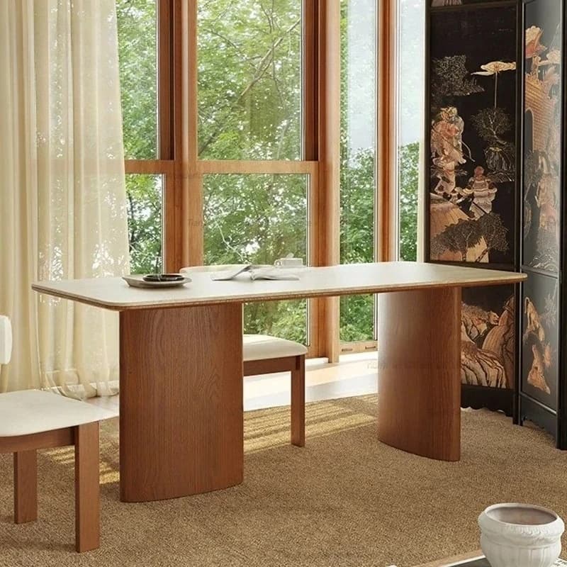 Designer High-end Modern Restaurant Dining Tables Creative Style Slab Dining Tables Kitchen Home Furniture Bordservice HBDT