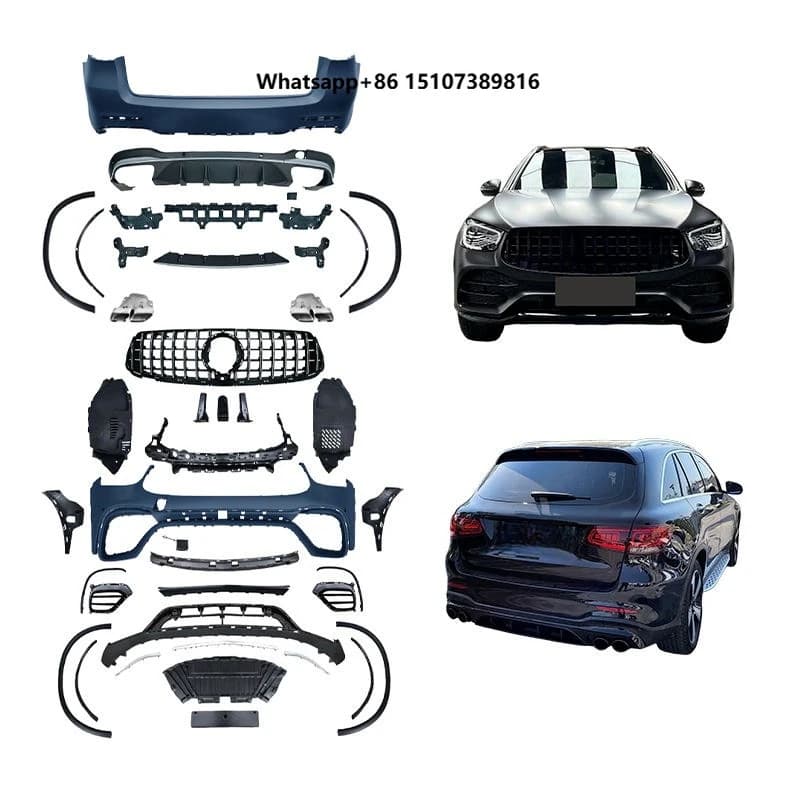 Full Body Kit Front Rear Bumper Grille Wheel Arches for 2020-2023 GLC Upgrade AG GLC63 Car Modification Parts