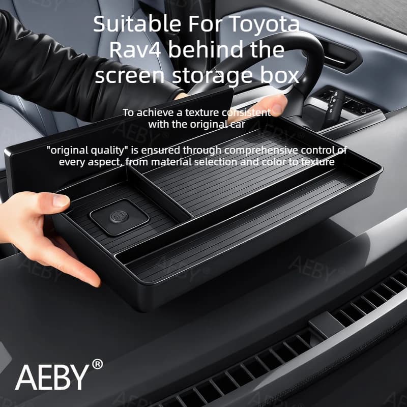 For Toyota Rav4 2020-2026 Storage box behind screen,Dashboard storage box,Silicone Dashboard Organizing Tray,auto parts