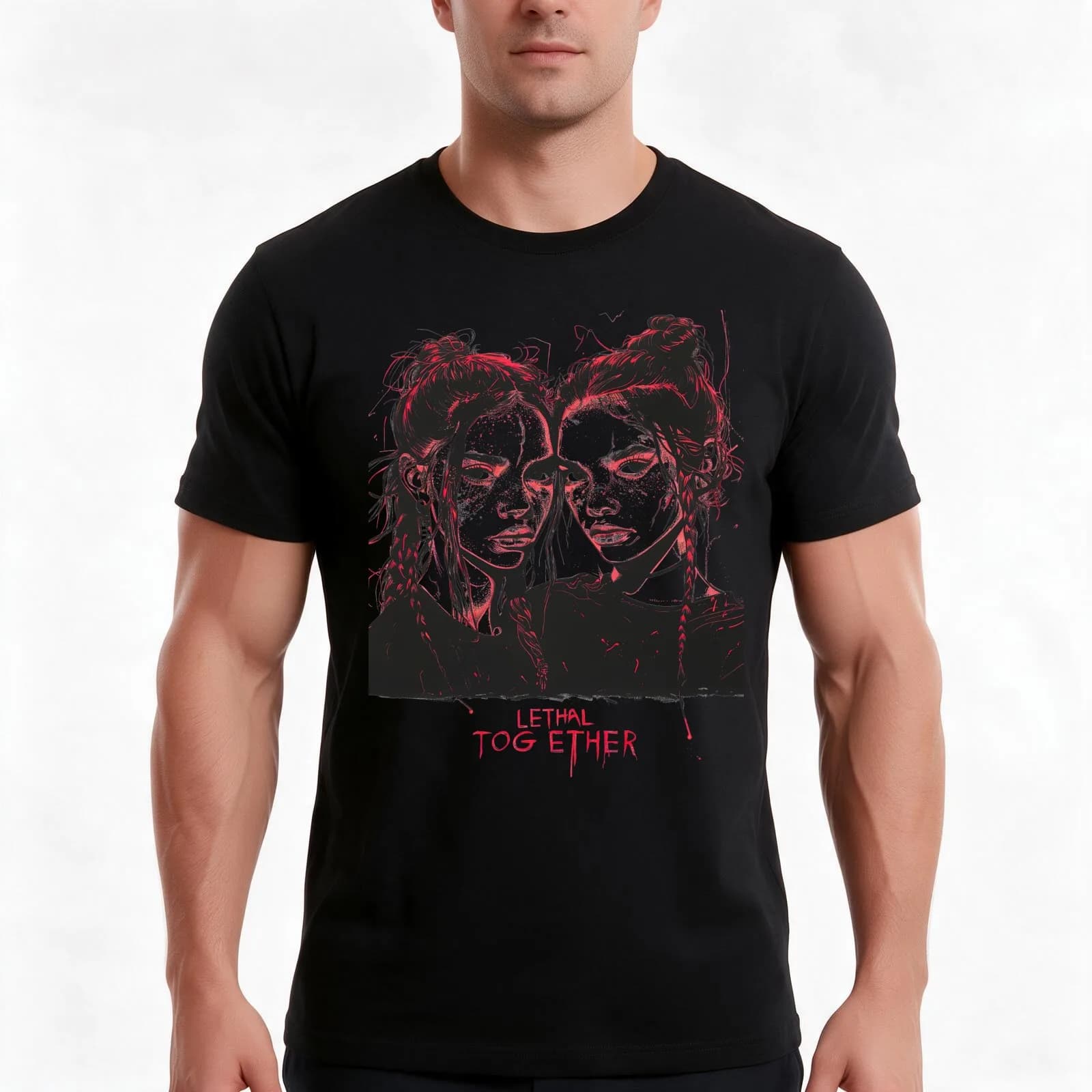 Some Girls Lethal Together T-Shirt, Summer Casual Cotton Tee, Oversized Streetwear Tops, Vintage Graphic Print, Unisex Men Women