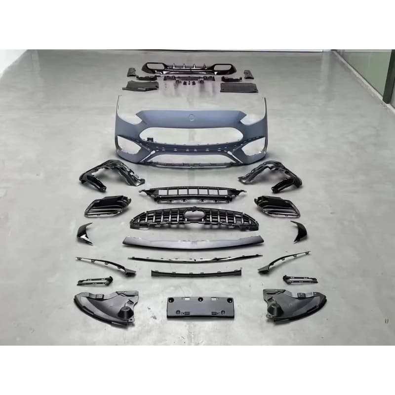 Upgraded Front Lip Rear Bumper Exhaust Pipe Kit C-Class W206 C63 Sport Style Body Kit 12 Months Warranty