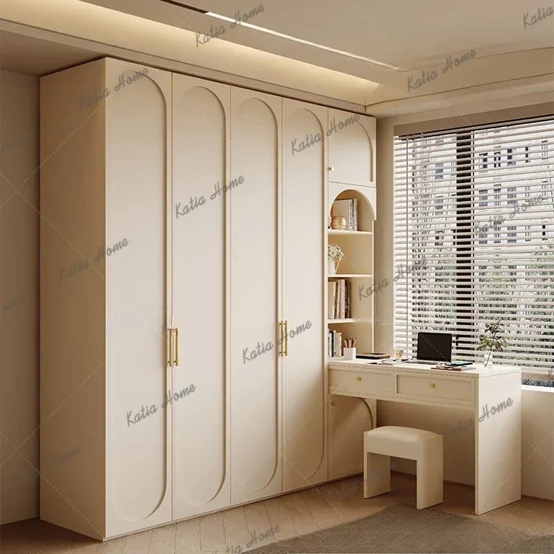 FG Support Wooden Closet Wardrobes Storage Sliding Door Clothes Bedroom Wardrobes Home White Armario Armable De Ropa Furniture