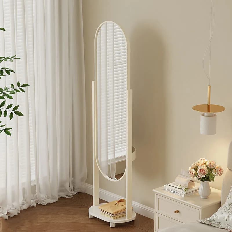 Full Body Standing Mirror Decoration Modern Long Makeup Girls Aesthetic Funky Items Mirror Oval Floor Espelhos Home Decorations